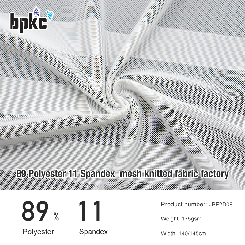 89 Polyester 11 Spandex  mesh knitted fabric factory
